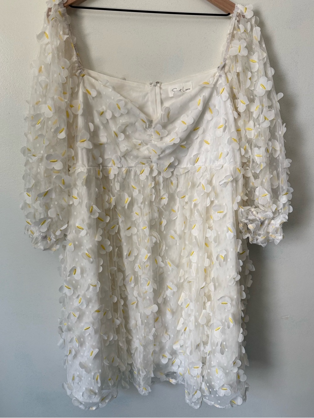 Butterfly Applique Mini Dress - Picture 2 of 11